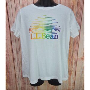 L.L. Bean Womens Organic Cotton Pride Logo T-Shirt XL